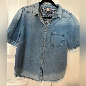 Anthropologie Pilcro Denim button down top/Large